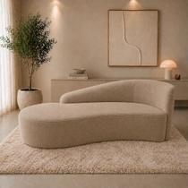 Sofá Divã Orgânico Charlotte Sala 180cm Bouclé Cappuccino Sofá Divã Orgânico Charlotte Sala 180cm Bouclé Cappuccino