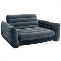 Sofá dobrável inflável Intex Velvety Surface com porta-copos