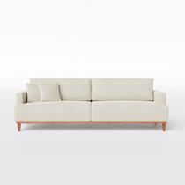 Sofá Doha 2,48m em Linho Safira Bege Claro - Home Mobily Sofá Doha 2,48m em Linho Safira Bege Claro - Home Mobily