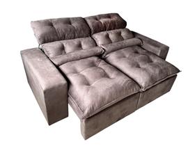 Sofá dois módulos milena - marrom (45e)