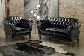 Sofá Dom Pedro 2 e 1 Lugares Decoração Sala Recepção Retrô