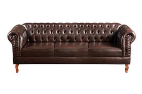 Sofá Dom Pedro 3 Lugares Decoração Sala Recepção Retrô