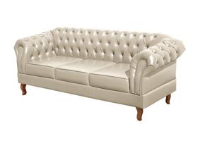 Sofá Dom Pedro 3 Lugares Decoração Sala Recepção Retrô