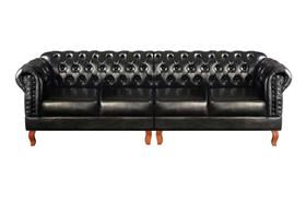 Sofá Dom Pedro Chesterfield 4 Lugares Modulado Vintage Retrô