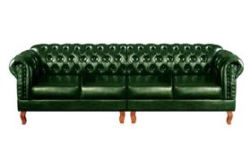 Sofá Dom Pedro Chesterfield Modulado 4 Lugares Decoração Sara Recepção material sintético Verde Sofá Dom Pedro Chesterfield Modulado 4 Lugares Decoração Sara Recepção material sintético Verde