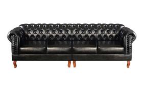 Sofá Dom Pedro Chesterfield Modulado 4 Lugares Decoração Sara Recepção Preto Sofá Dom Pedro Chesterfield Modulado 4 Lugares Decoração Sara Recepção Preto