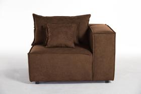 Sofá Dominó Canto 1,10 Braço 0,20 Espuma D28 Mola Bonel Percinta Italiana Best Mobília