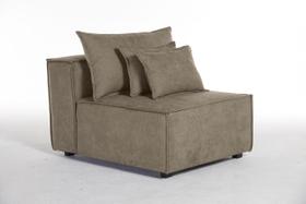 Sofá Dominó Módulo 1,00 Encosto 0,20 Espuma D28 Mola Bonel Percinta Italiana Best Mobília