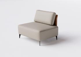 Sofá Dream Box Moderno Módulo 100cm Bege com Encosto Terracota Rede Móveis Sofá Dream Box Moderno Módulo 100cm Bege com Encosto Terracota Rede Móveis