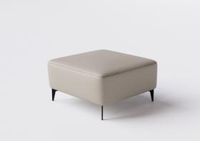 Sofá Dream Box Moderno Puff 100cm Bege com Encosto Terracota Rede Móveis