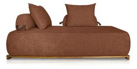 Sofá Dubai 2 Lugares 1.80m Tecido Bouclê Para Sala Bz Decor