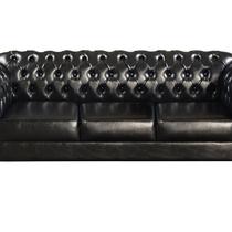 Sofá Duquesa 3 Lugares Decoração Sala Recepção Retrô Preto Sofá Duquesa 3 Lugares Decoração Sala Recepção Retrô Preto