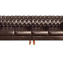 Sofá Duquesa Chesterfield Modulado 4 Lugares Decoração Recepção Marrom Café Sofá Duquesa Chesterfield Modulado 4 Lugares Decoração Recepção Marrom Café