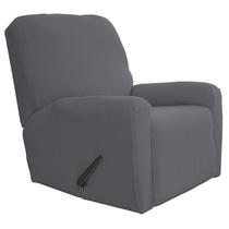 Sofá elástico reclinável Slipcover Easy-Going cinza, 4 peças