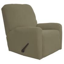 Sofá elástico reclinável Slipcover Easy-Going de 4 peças cáqui