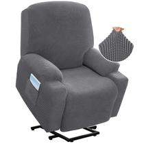 Sofá elástico Slipcover H.VERSAILTEX, poltrona reclinável, cinza, assento único