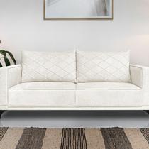 Sofá Eliot 2 Lugares 160 Cm Linho Boucle Branco Off White