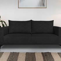 Sofá Eliot 2 Lugares 160 Cm Linho Boucle Preto Sofá Eliot 2 Lugares 160 Cm Linho Boucle Preto