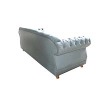 Sofá Elisabeth Luxo Chesterfield 2 Lugares Prata Sofá Elisabeth Luxo Chesterfield 2 Lugares Prata
