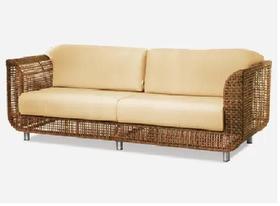 Sofá Em Fibra Sintética E Alumínio Para Area Externa Interna Jardim Piscina