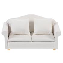 Sofá em miniatura Abaodam Mini Sofa Doll House Furniture branco Sofá em miniatura Abaodam Mini Sofa Doll House Furniture branco