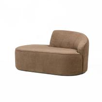 Sofá Eron Orgânico 3 Lugares 180cm Braço Esq. Bouclé Marrom - Nexta Casa