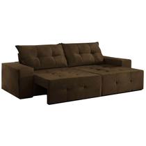 Sofá Espanha 2 Lugares Retrátil 150cm Tecido Suede Cor Marrom Sofá Espanha 2 Lugares Retrátil 150cm Tecido Suede Cor Marrom