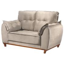 Sofá Espanha JC 2 Lugares 147cm Tecido Veludo Cor Bege Sofá Espanha JC 2 Lugares 147cm Tecido Veludo Cor Bege