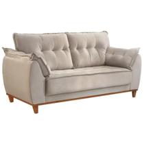 Sofá Espanha JC 3 Lugares 197cm Tecido Veludo Cor Bege Sofá Espanha JC 3 Lugares 197cm Tecido Veludo Cor Bege