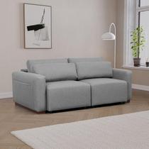 Sofá Essence Retrátil 2 Lugares 180cm CabeCasa MadeiraOriginals Cinza Mescla Claro Sofá Essence Retrátil 2 Lugares 180cm CabeCasa MadeiraOriginals Cinza Mescla Claro
