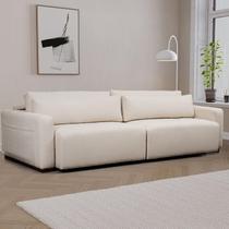 Sofá Essence Retrátil 4 Lugares 240cm CabeCasa MadeiraOriginals Bouclé Off White Sofá Essence Retrátil 4 Lugares 240cm CabeCasa MadeiraOriginals Bouclé Off White