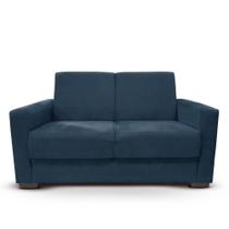 Sofá Estofado 2 Lugares Sala Estar Recepção Natália Suede Cor:azul Marinho Sofá Estofado 2 Lugares Sala Estar Recepção Natália Suede Cor:azul Marinho