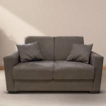 Sofá Estofado 2 Lugares Sala Estar Recepção Sofia Suede Marrom Sofá Estofado 2 Lugares Sala Estar Recepção Sofia Suede Marrom