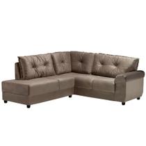 Sofá Estofado Fabiany Siena 853 Curva 2x3 Lugares 90x200x210cm