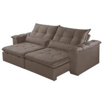 Sofá Exclusive Retrátil e Reclinável 210cm Braço 25cm Meu Sofá Online