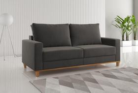 Sofá Felicia 2 Lugares com Almofadas Soltas Tecido Linho 180cm Viero