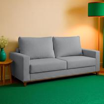Sofá Felicia Palazzo Viero Linho 1,8m Inox Cinza Sofá Felicia Palazzo Viero Linho 1,8m Inox Cinza
