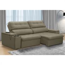 SofA Ferguile Genebra 3 Lugares Com Porta Copo e USB