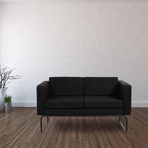 Sofá Fixo 2 Lugares para Sala de Estar - Dallas Preto