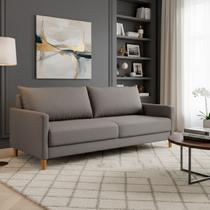 Sofá Fixo 2 Lugares para Sala Living 198cm Capadocia Cinza Escuro Sofá Fixo 2 Lugares para Sala Living 198cm Capadocia Cinza Escuro