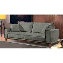 Sofá Fixo 3 Lugares Luxo 220 Cm Aquiles
