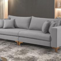 Sofá Fixo 6 Lugares M-197 2,80m Molas Bonnel Almofadas Soltas Linho Estofados Martins Sofá Fixo 6 Lugares M-197 2,80m Molas Bonnel Almofadas Soltas Linho Estofados Martins