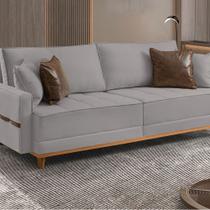 Sofá Fixo 6 Lugares M-203 2,60m Molas Bonnel Almofadas Soltas Linho Estofados Martins Sofá Fixo 6 Lugares M-203 2,60m Molas Bonnel Almofadas Soltas Linho Estofados Martins