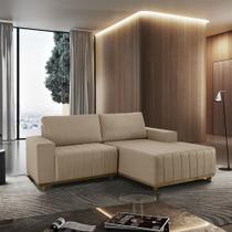 Sofá Fixo Com Chaise 185CM Boreal Linho Com Molas Lado Direito Meu Sofá Online