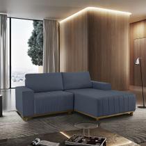 Sofá Fixo Com Chaise 185CM Boreal Linho Com Molas Lado Direito Meu Sofá Online