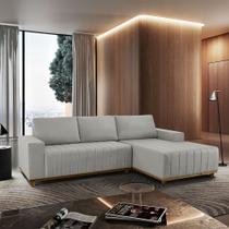 Sofá Fixo Com Chaise 2,3M Boreal Veludo Com Molas Lado Direito Meu Sofá Online