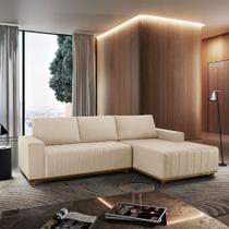 Sofá Fixo Com Chaise 2M Boreal Linho Com Molas Lado Direito Meu Sofá Online