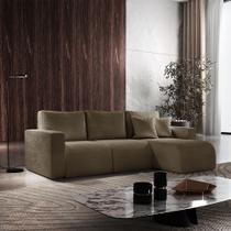 Sofá Fixo Com Chaise 3M Living Veludo Com Molas Lado Direito Meu Sofá Online