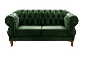 Sofá Fixo Duquesa Chesterfield 2 Lugares Namoradeira Classico Retrô
