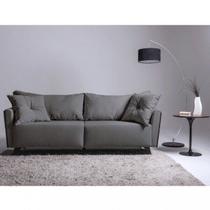 Sofá fixo Gales 2,30m Tecido Veludo Pés Imbuia